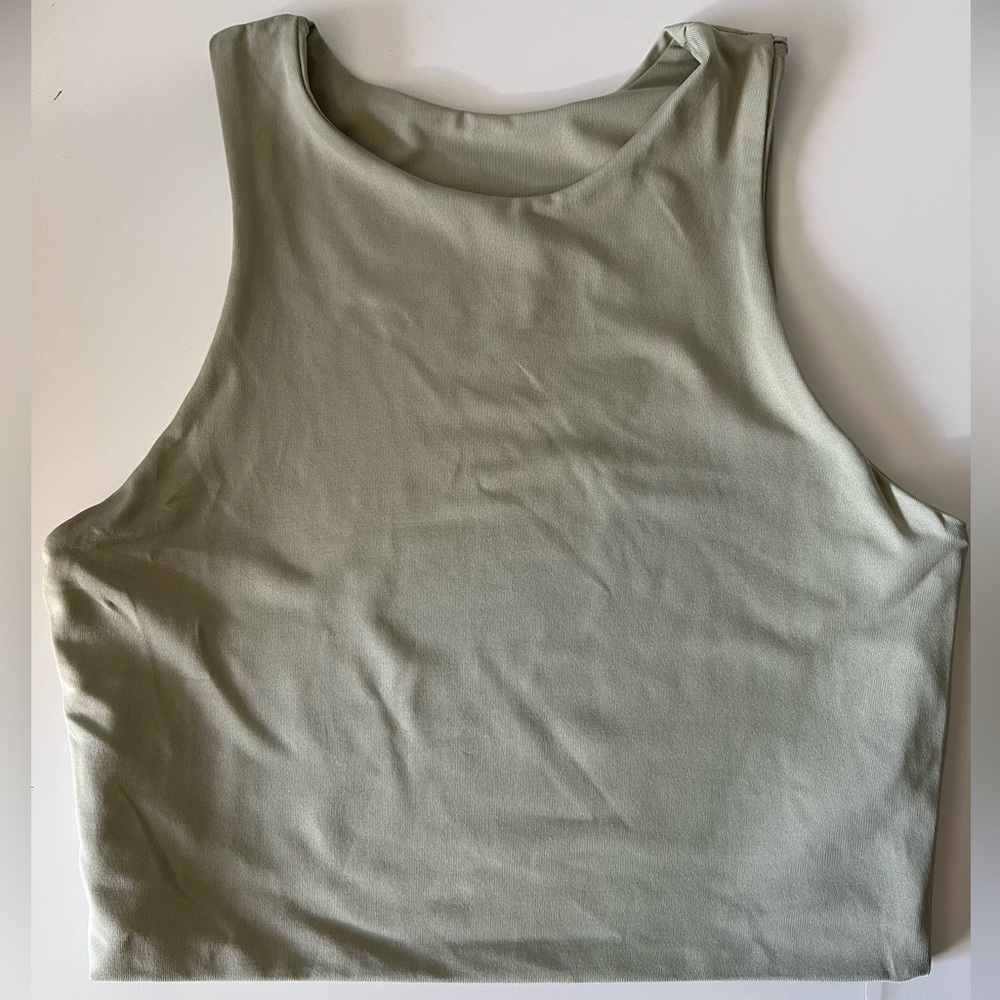 Green crop top